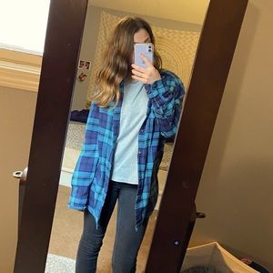 Loose fitting flannel! Super comfy